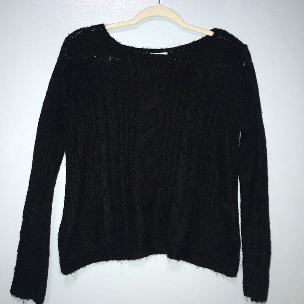 Black Lightweight BOXY Sweater
